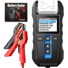 TOPDON Battery Tester BT300P, 12V 24V Car Battery Tester with Printer, with Battery Test, Cranking Charging Test for 100-2000CCA Batteries, Carrying Bag, 3 Rolls of Printing Paper Included B09FK5MGP7  632111336312