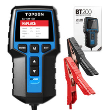 TOPDON Car Battery Tester BT200, 12V/24V Battery Tester 100-2000CCA, with Battery Cranking Charging Tests, for Cars Motorcycles Boats SUVs Trucks, for Both Professionals and DIYers