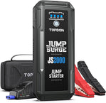 TOPDON Jump Starter JS2000, 2000A/16000mAh Battery Booster Jump Starter Power Pack for Up to 8L Gas/6L Diesel Engines, Portable Jump Starter Power Bank with Jumper Cable/LED Flashlight